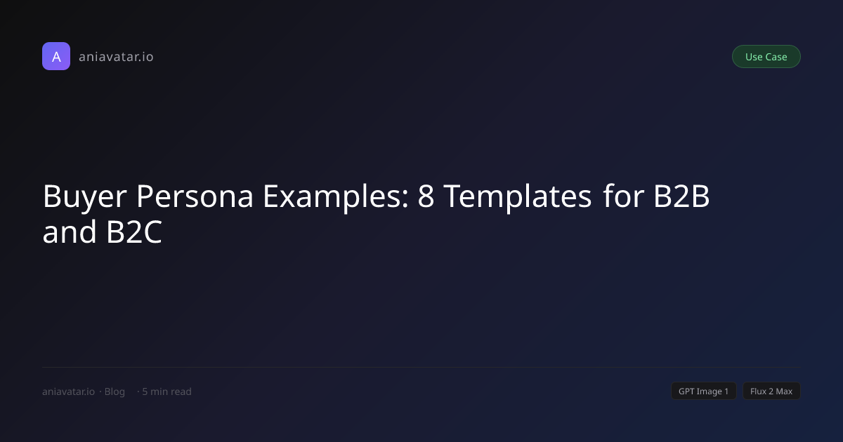 Buyer Persona Examples: 8 Templates for B2B and B2C – aniavatar.io ...