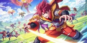 Intensive Kampfszene aus 'The King's Avatar' Anime.